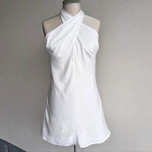 NWT Vici White Halter Mini Dress